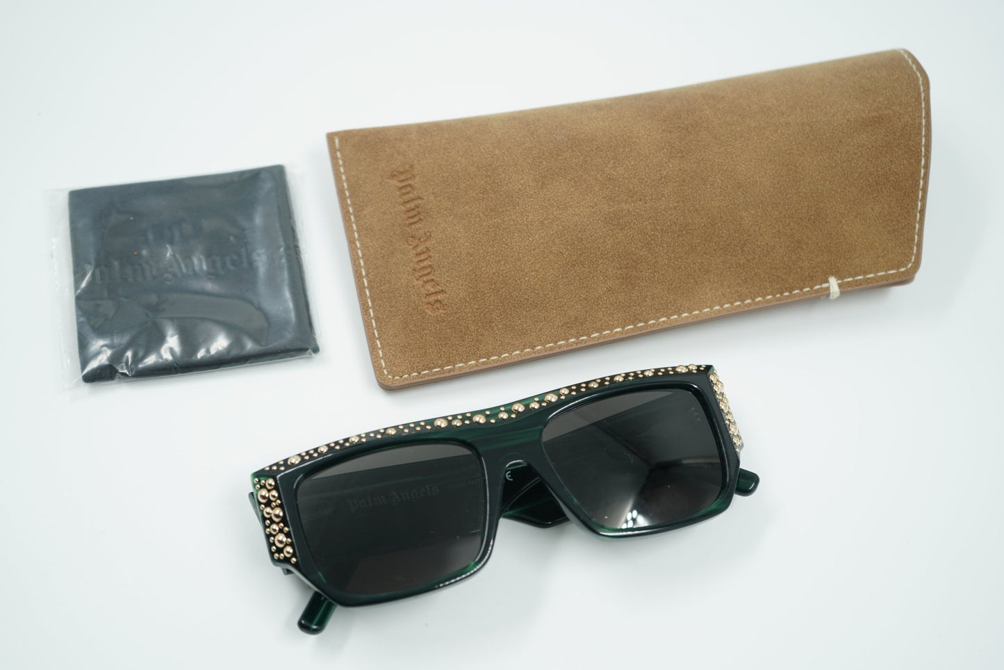 Palm Angels Casablanca Coystal Brushed Green Sunglasses - Palm Angels - SecondPlace
