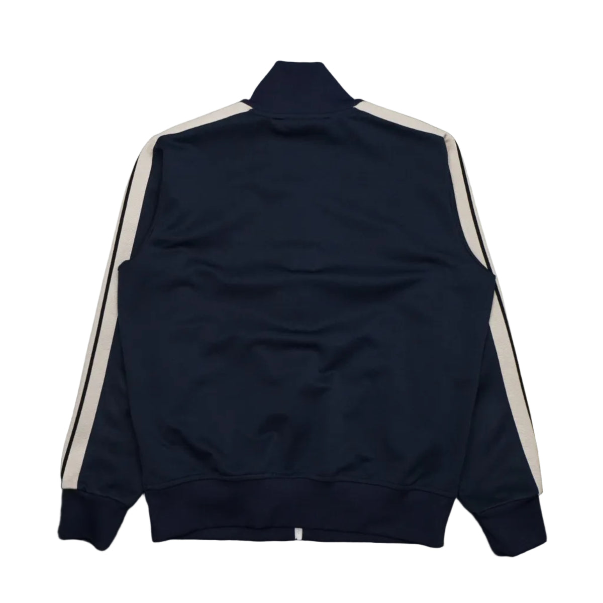 Pre-owned Palm Angels navy track jacket with off-white sleeve stripes, back view