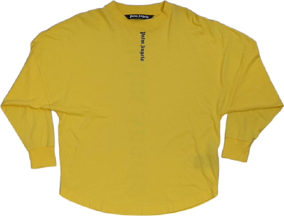 Palm Angels Blue Logo Yellow Longsleeve