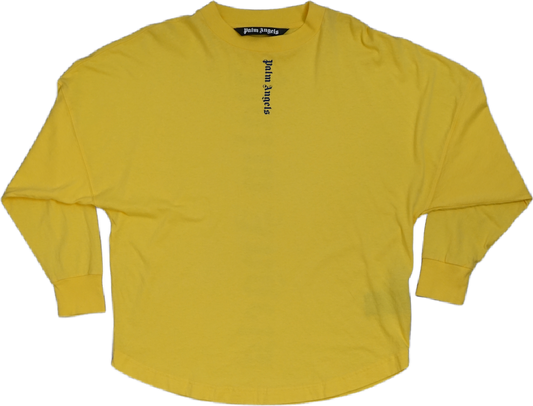 Palm Angels Blue Logo Yellow Longsleeve