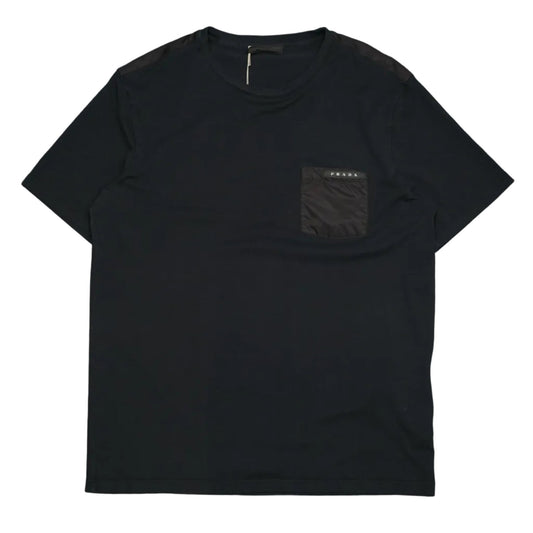 Prada Black Logo Pocket Black T-Shirt - Prada - SecondPlace