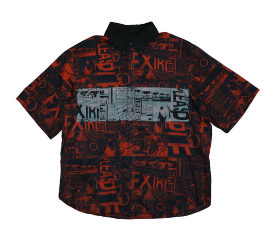 Prada Red/Black Comic Print Bowling Shirt - Prada - SecondPlace