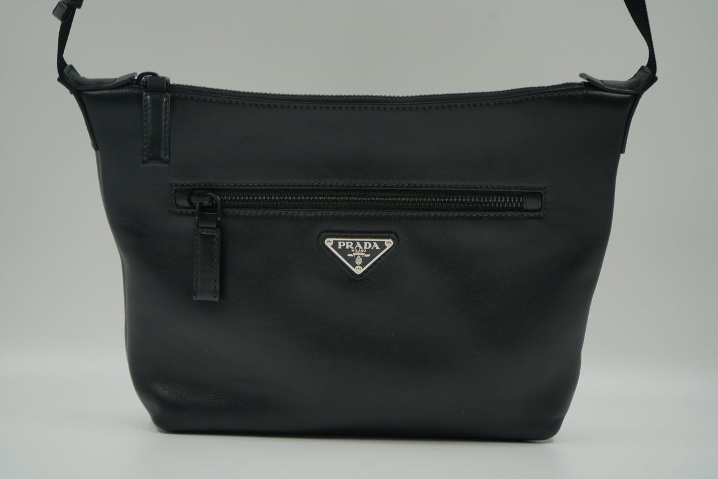 Prada Saffian Black Leather Shoulderbag - Prada - SecondPlace