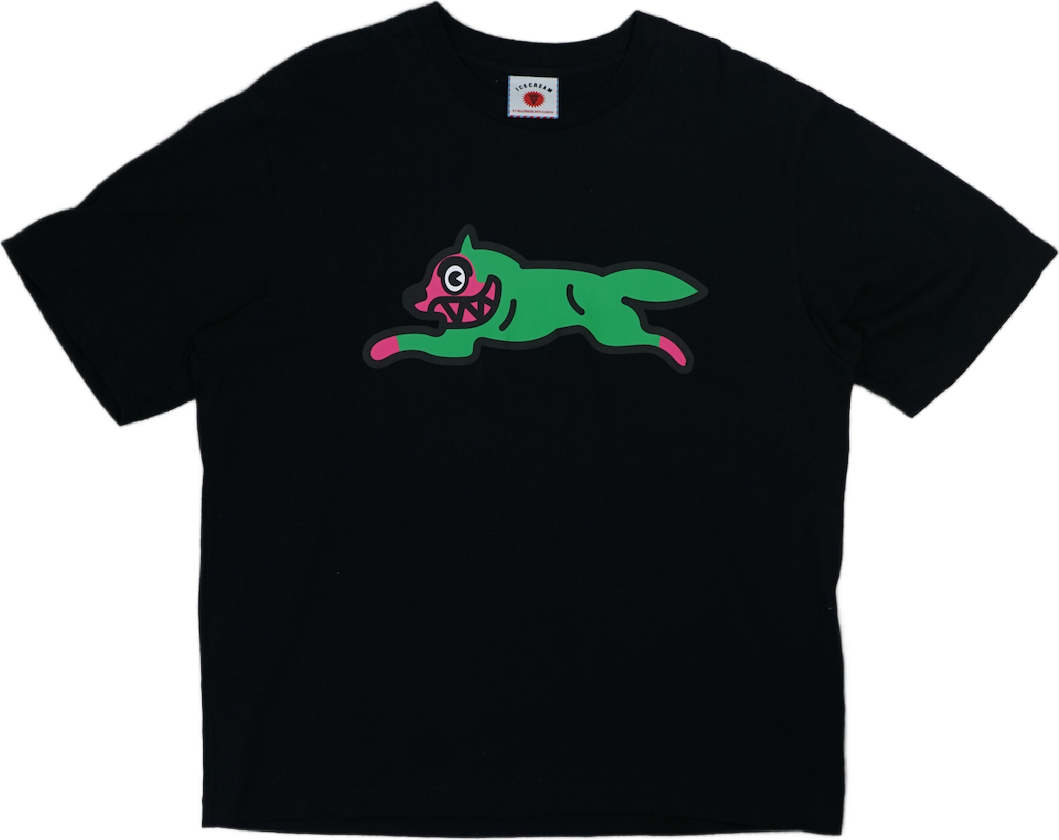 Ice Cream Green/Pink Logo Black T-Shirt