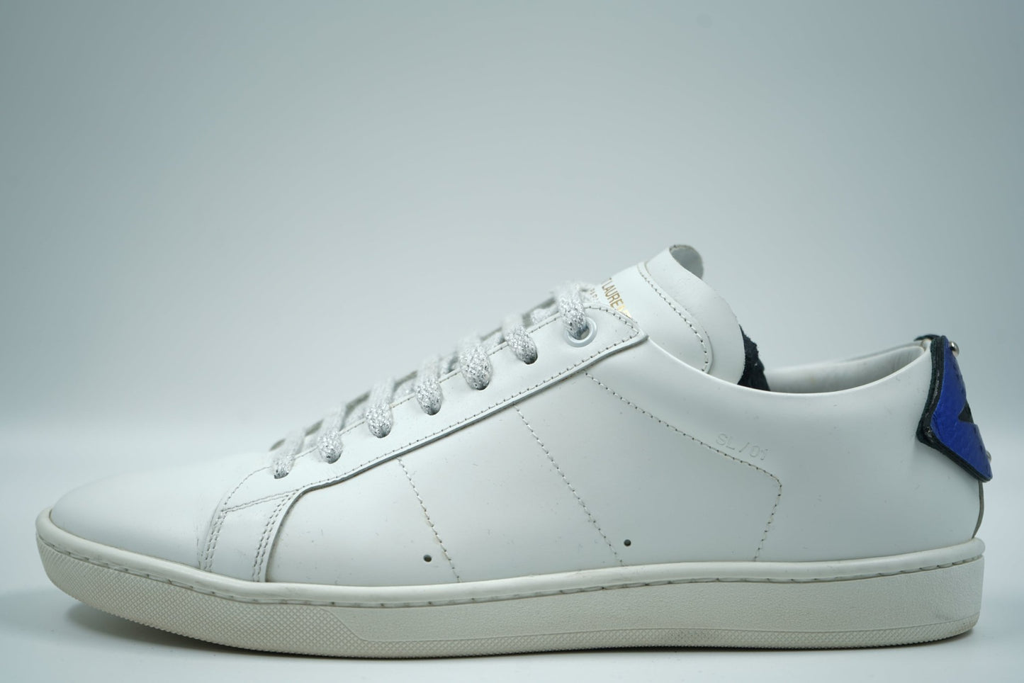 Saint Laurent Lips Classic Court White Sneakers - Saint Laurent - SecondPlace