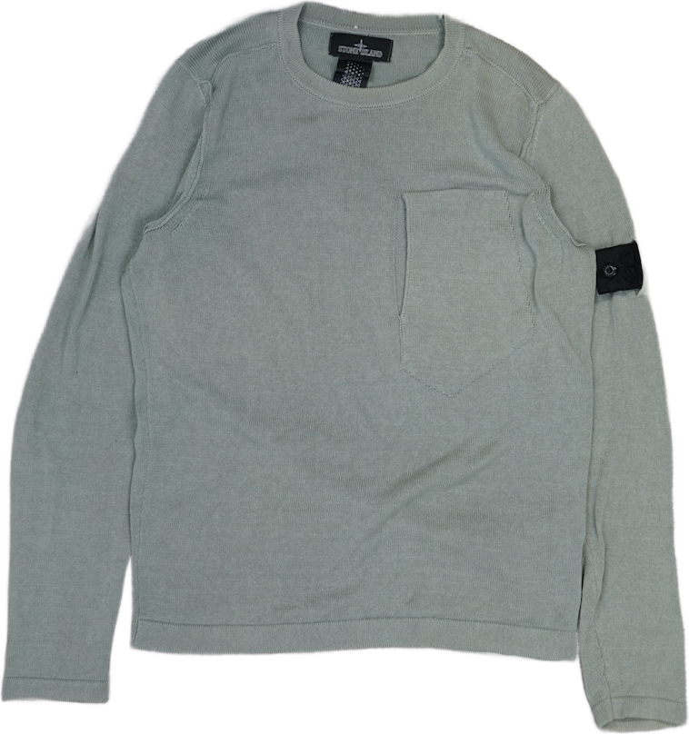 Stone Island Knitwear Shadow Badge Mint Crewneck