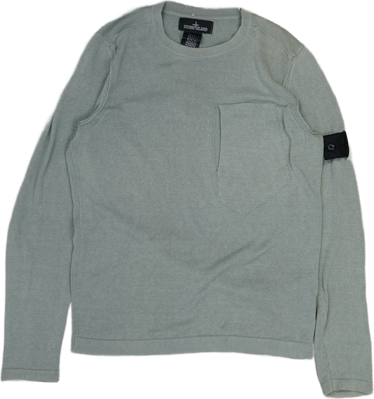 Stone Island Knitwear Shadow Badge Mint Crewneck