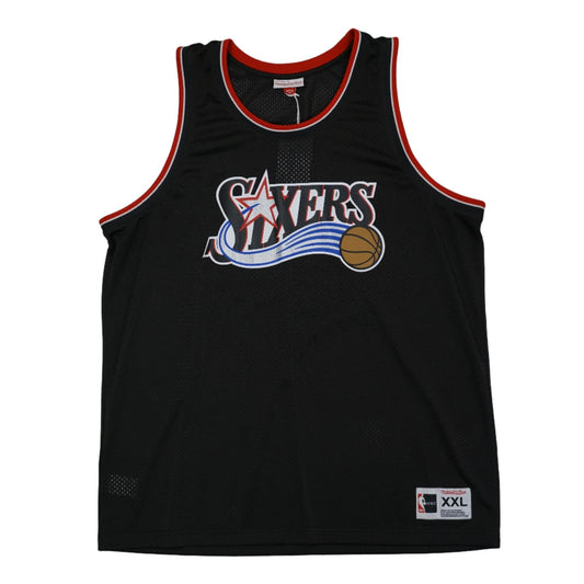 Sixers Mitchell And Ness Black Jersey - Mitchell And Ness - SecondPlace