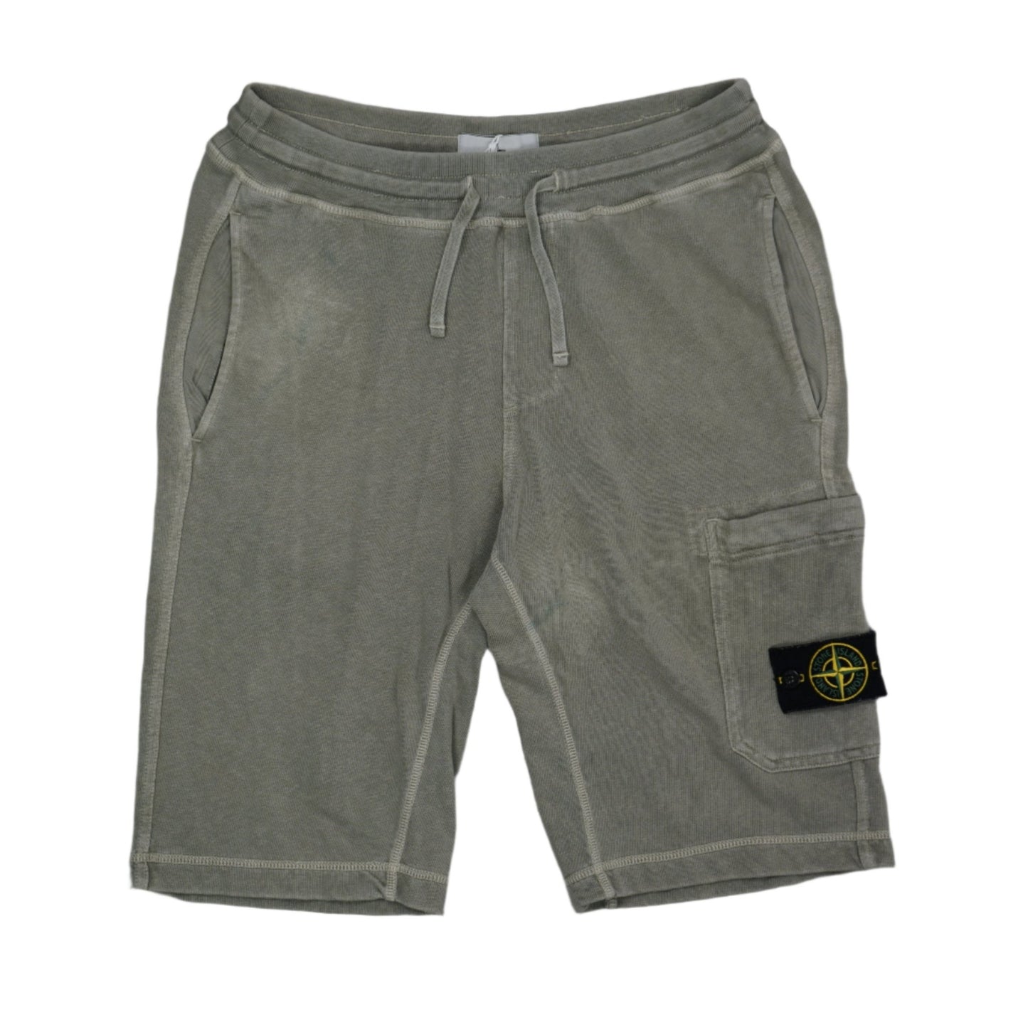 Stone Island Beige Green Softpants Shorts - Stone Island - SecondPlace