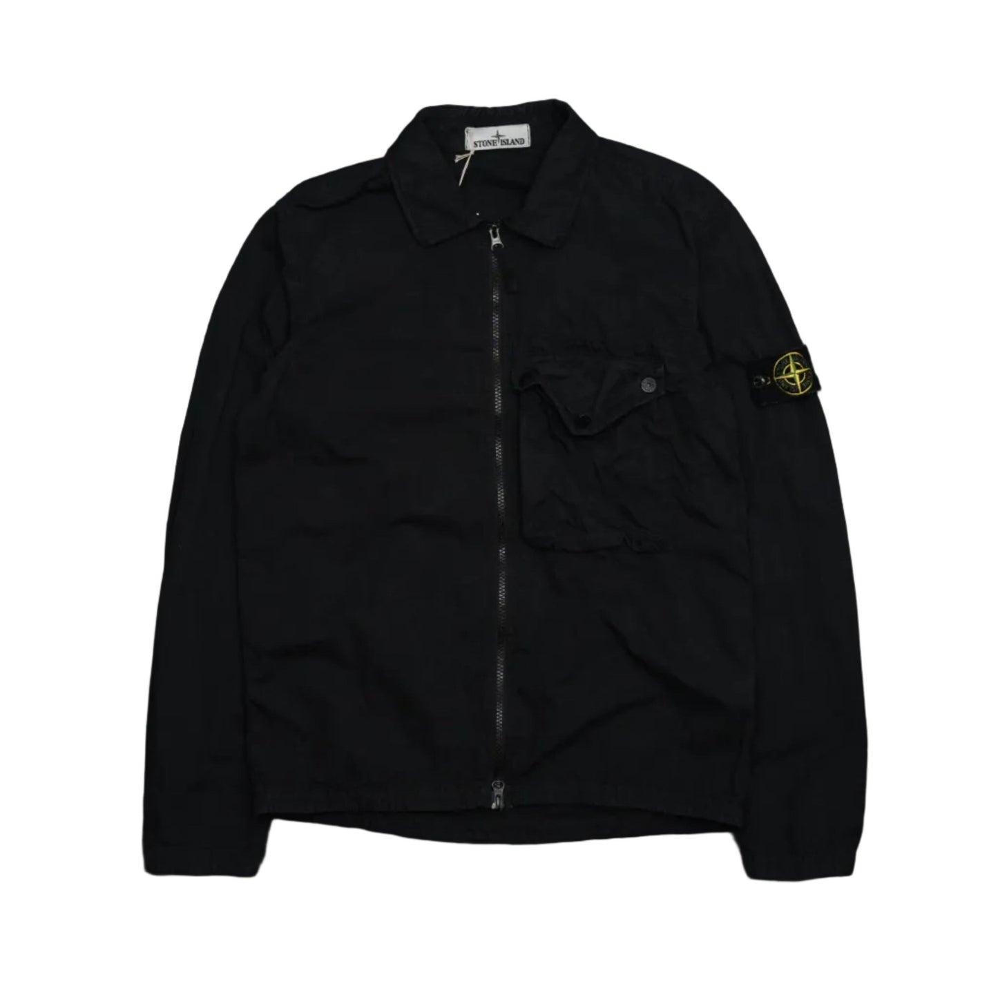Stone Island Black Overshirt - Stone Island - SecondPlace