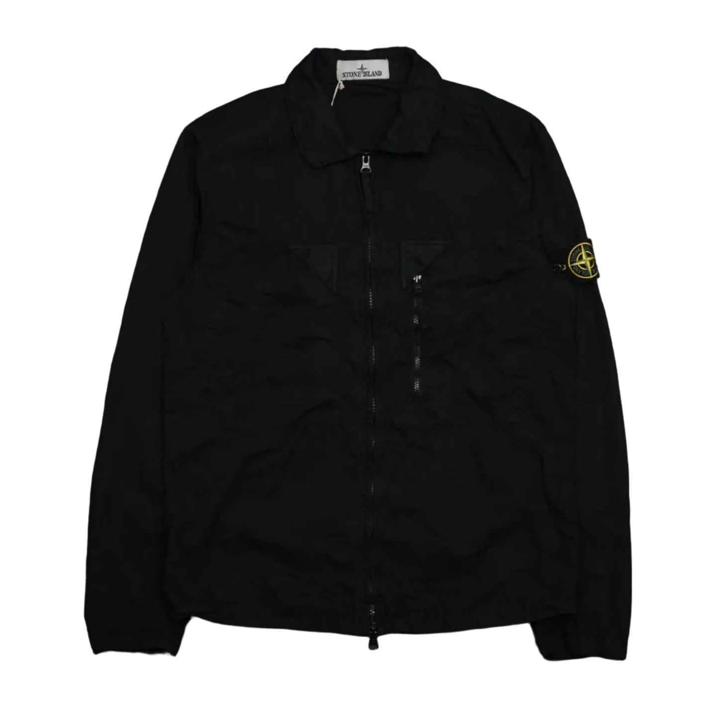 Stone Island Black Overshirt - Stone Island - SecondPlace