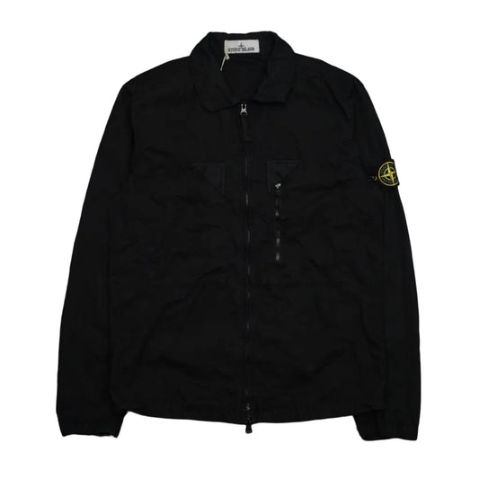 Stone Island Black Overshirt - Stone Island - SecondPlace