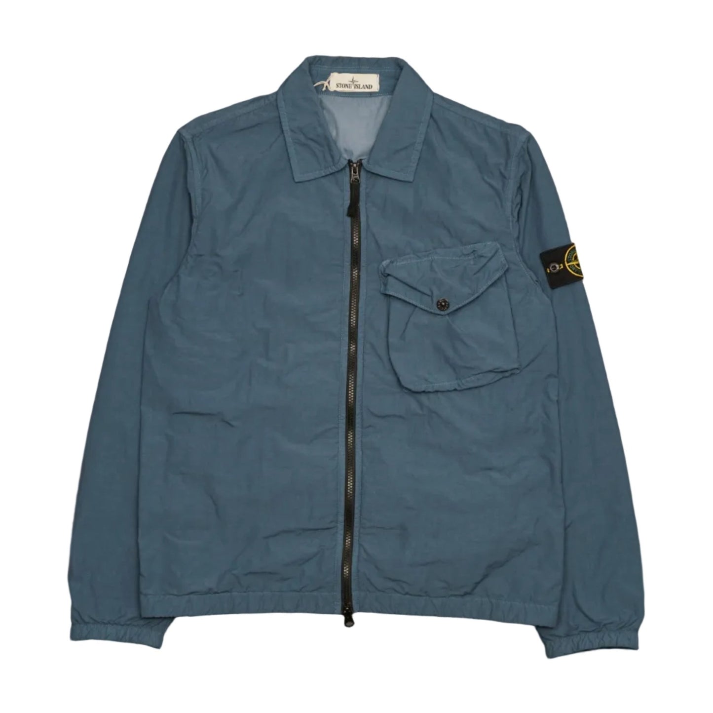 Stone Island Chest-Pocket Blue Jacket Overshirt - Stone Island - SecondPlace