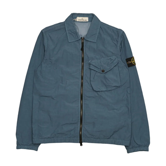 Stone Island Chest-Pocket Blue Jacket Overshirt - Stone Island - SecondPlace