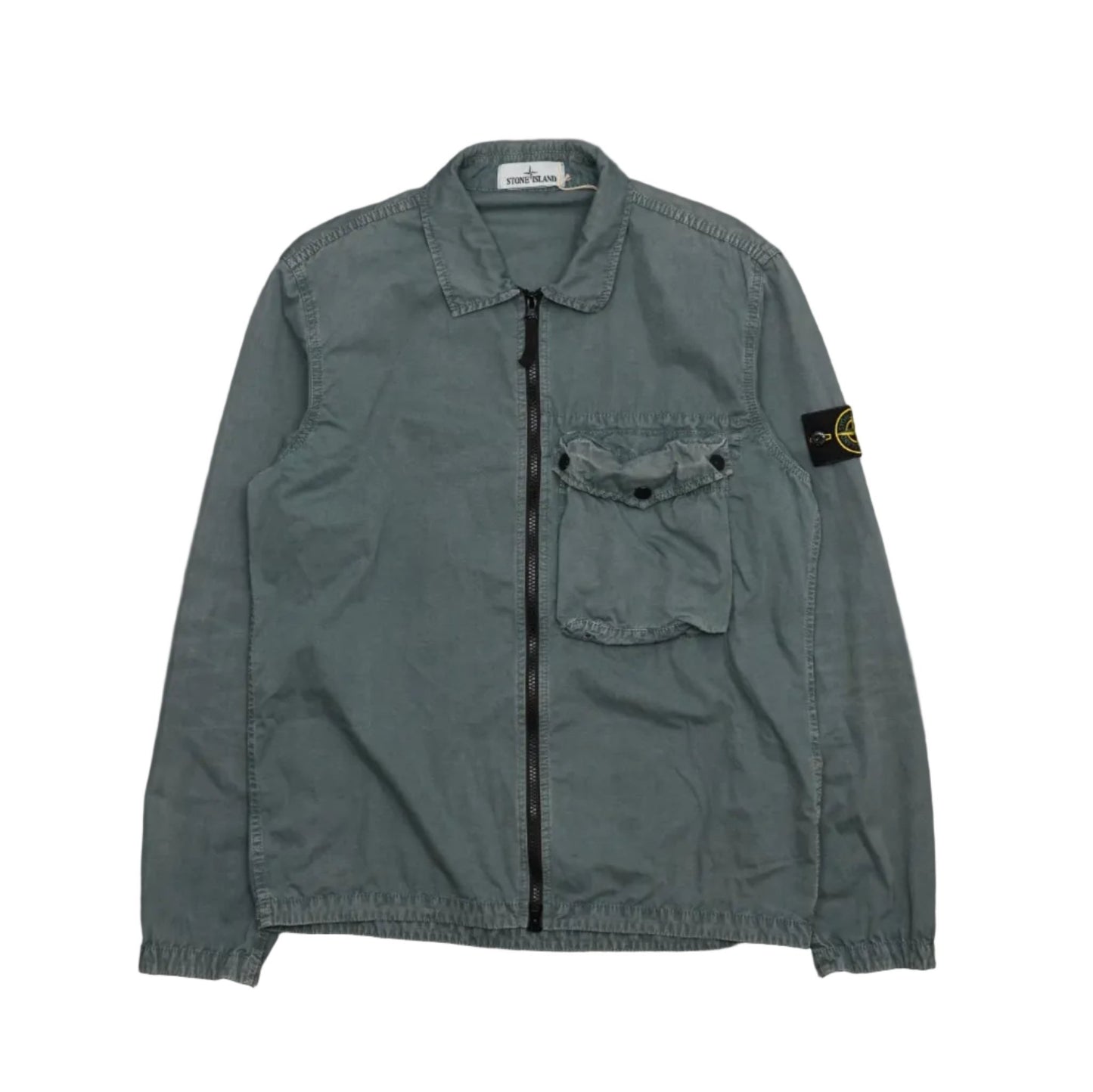Stone Island Grey Green Overshirt - Stone Island - SecondPlace