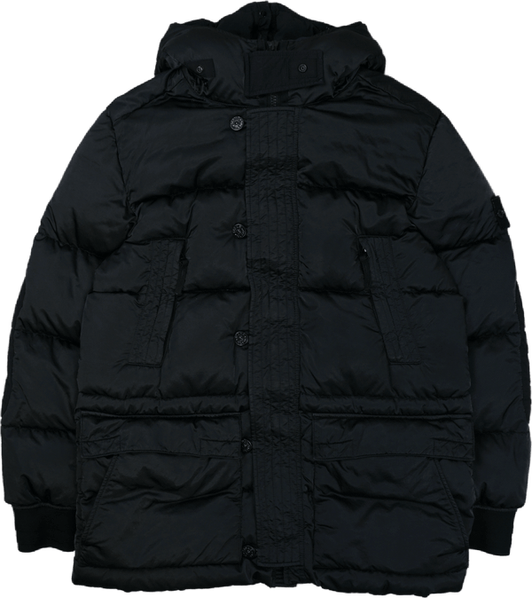 Stone Island Nylon Raso Down-TC Black Jacket