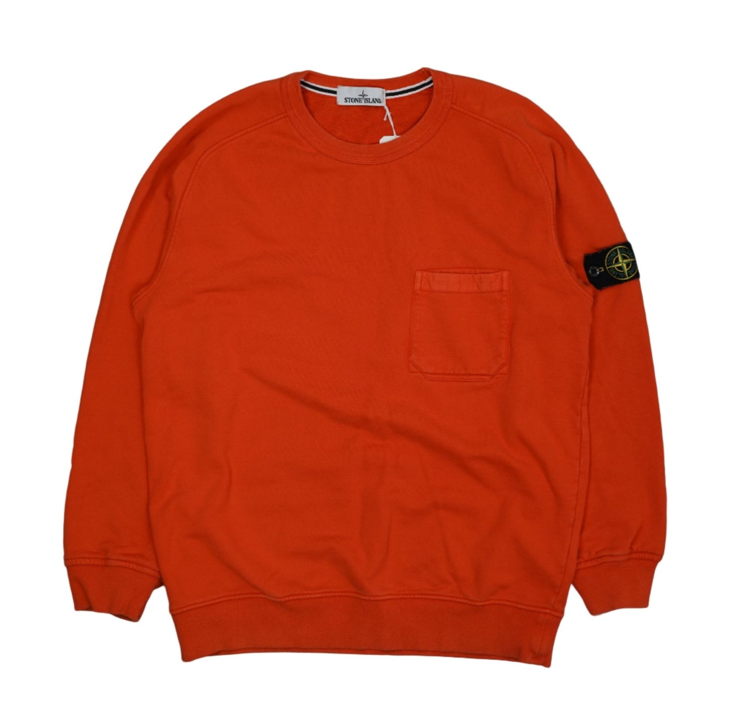 Stone Island Pocket Red Crewneck - Stone Island - SecondPlace