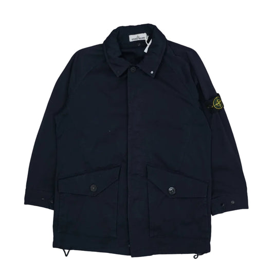 Stone Island Polyester Micro Reps Navy Blue Jacket - Stone Island - SecondPlace