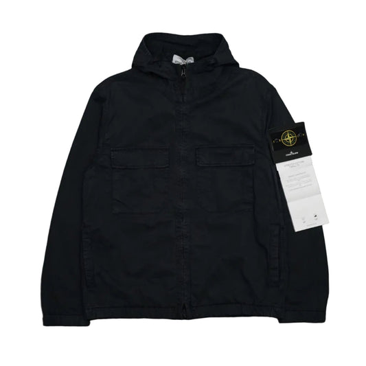 Stone Island Stretch Cotton Twill-TC Black Jacket - Stone Island - SecondPlace
