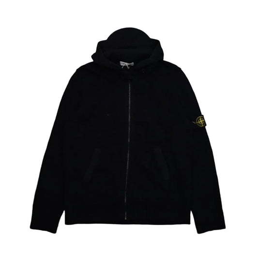 Stone Island Vintage Navy Blue Knitwear Hooded Cardigan - Stone Island - SecondPlace
