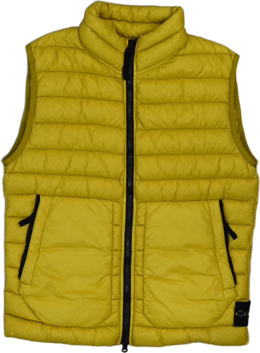 Stone Island Garment Dyed Micro Yarn Down Yellow Vest