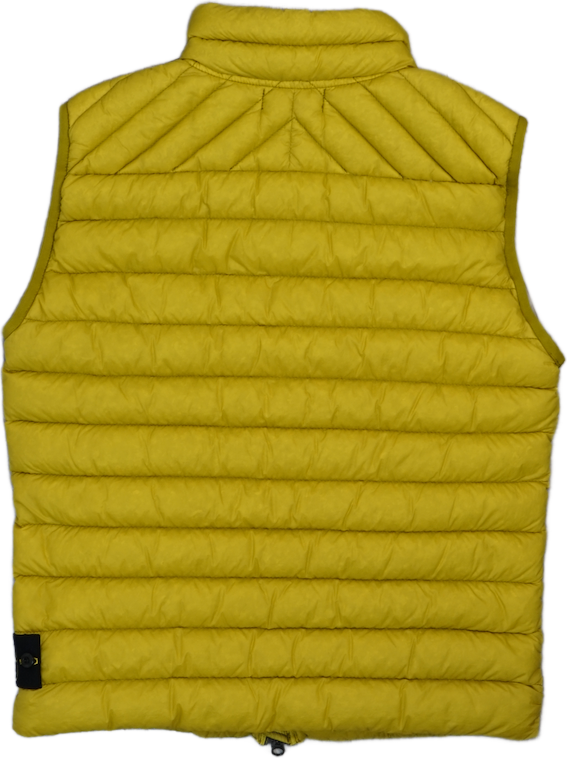 Stone Island Garment Dyed Micro Yarn Down Yellow Vest