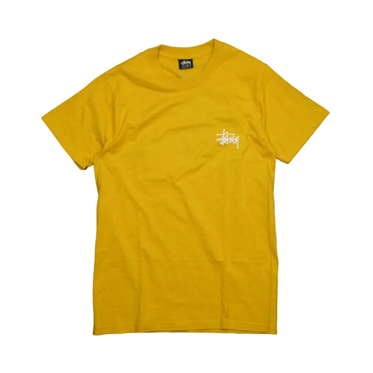 Brand new Stussy Basic Honey Yellow T-Shirt 1904762 in Honey yellow, front view