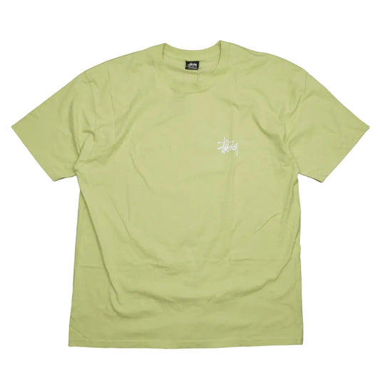 Brand new Stussy Basic Teaa T-Shirt 1904762 in Tea green, front view