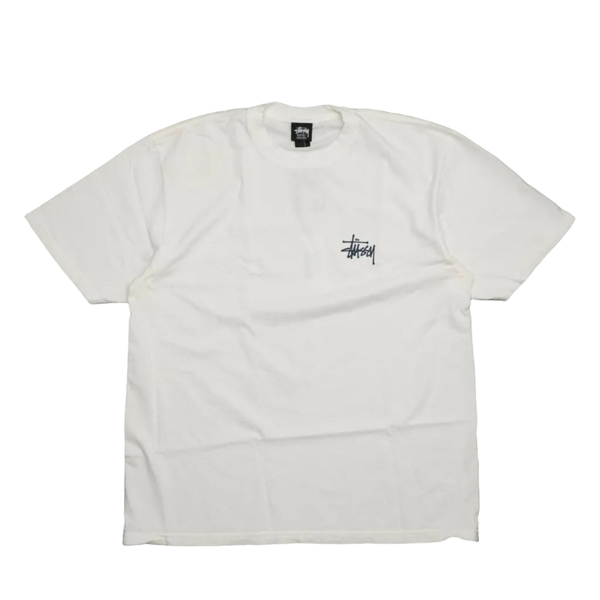 Brand new Stussy Built In USA Natural White T-Shirt 1905059 in Natural white, front view