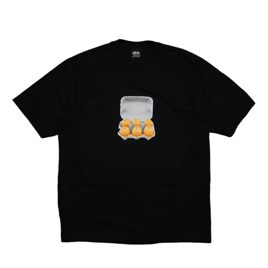 Brand new Stussy Cartoon Black T-Shirt 1905148 in black, front view