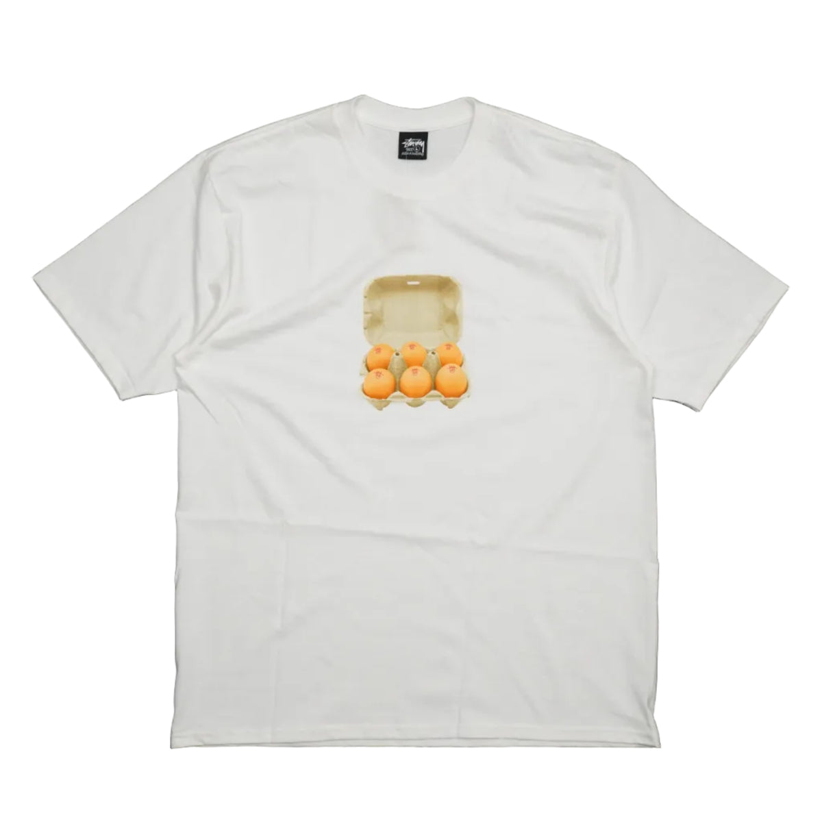 Brand new Stussy Cartoon White T-Shirt 1905148 in white, front view