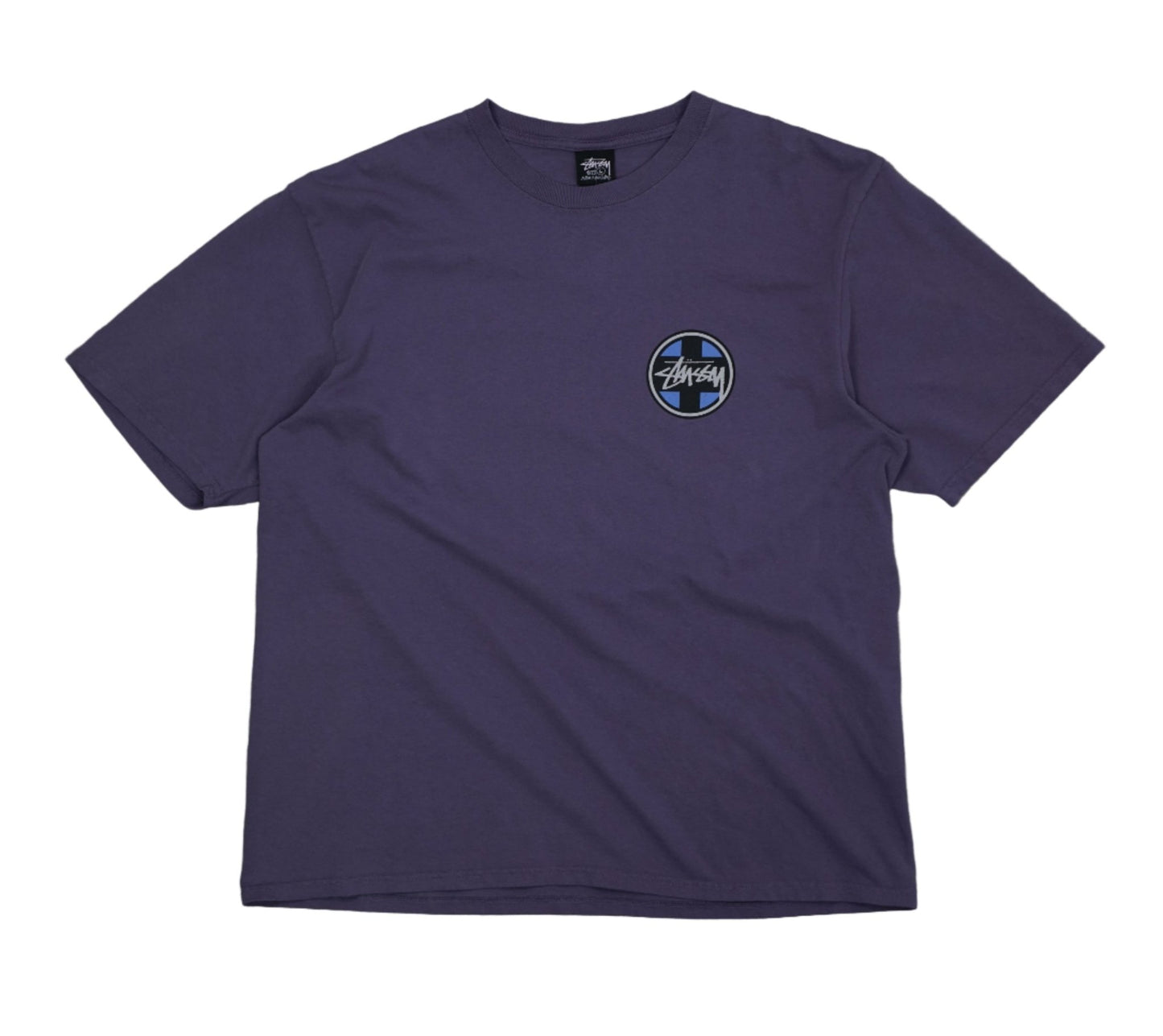 Stussy Cross Dot Pigment Dyed Grape T-Shirt - Stussy - SecondPlace