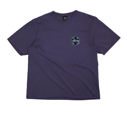 Stussy Cross Dot Pigment Dyed Grape T-Shirt - Stussy - SecondPlace