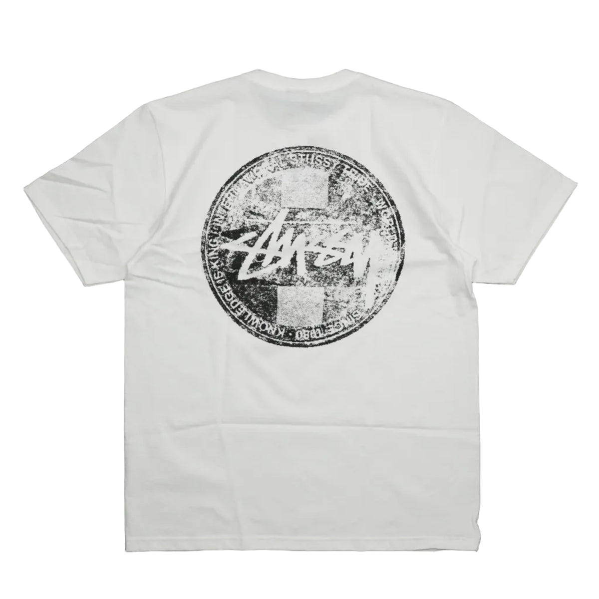 Brand new Stussy Dot Stamp White T-Shirt, back view