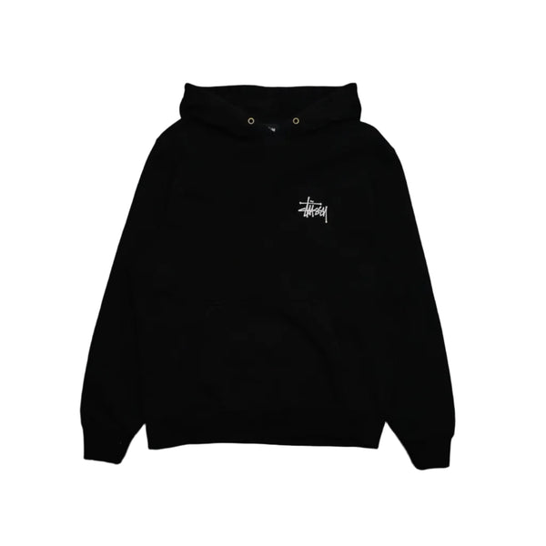 Stussy Mini Chest Logo White Black Hoodie