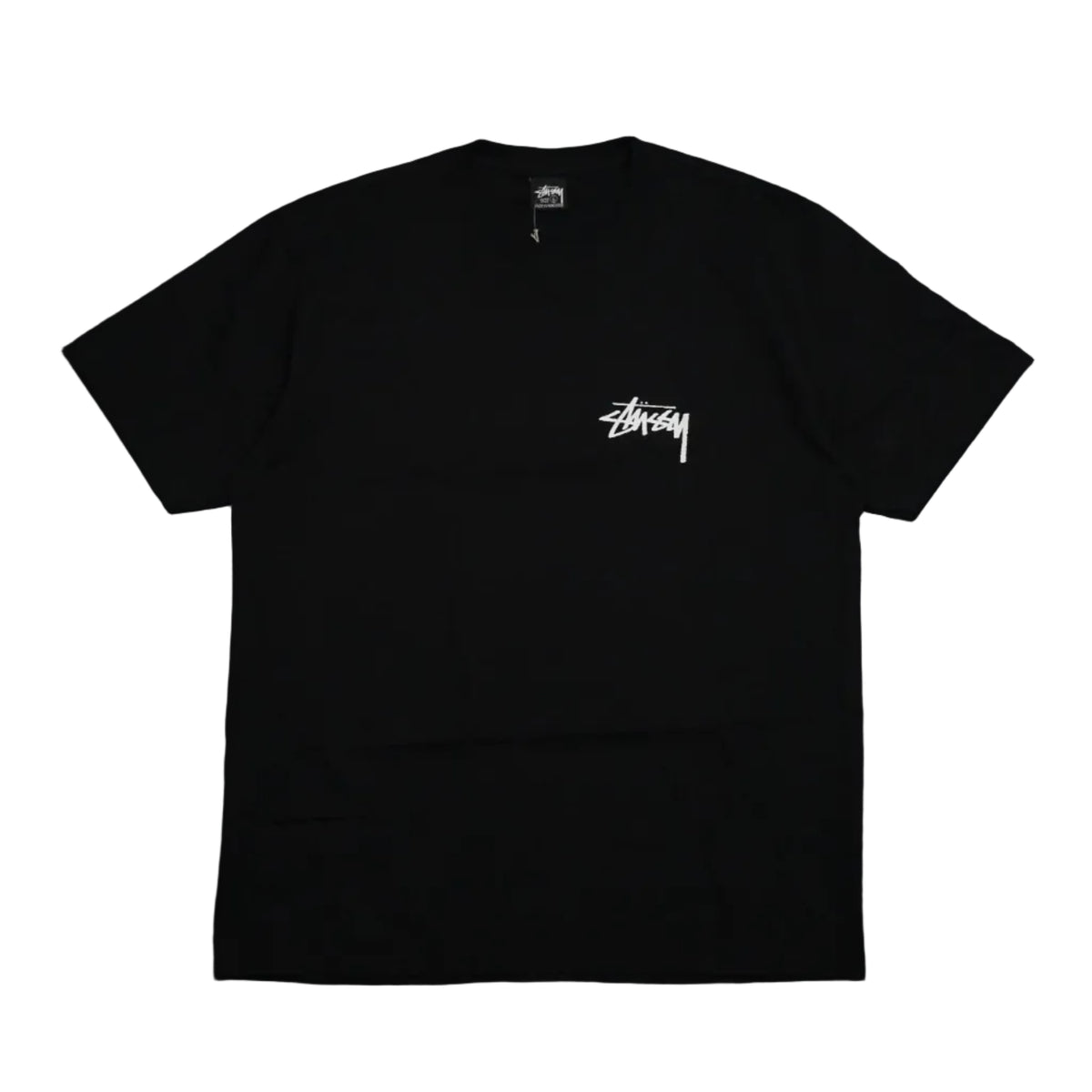 Brand new Stussy Shattered Black T-Shirt 1904959 in black, front view