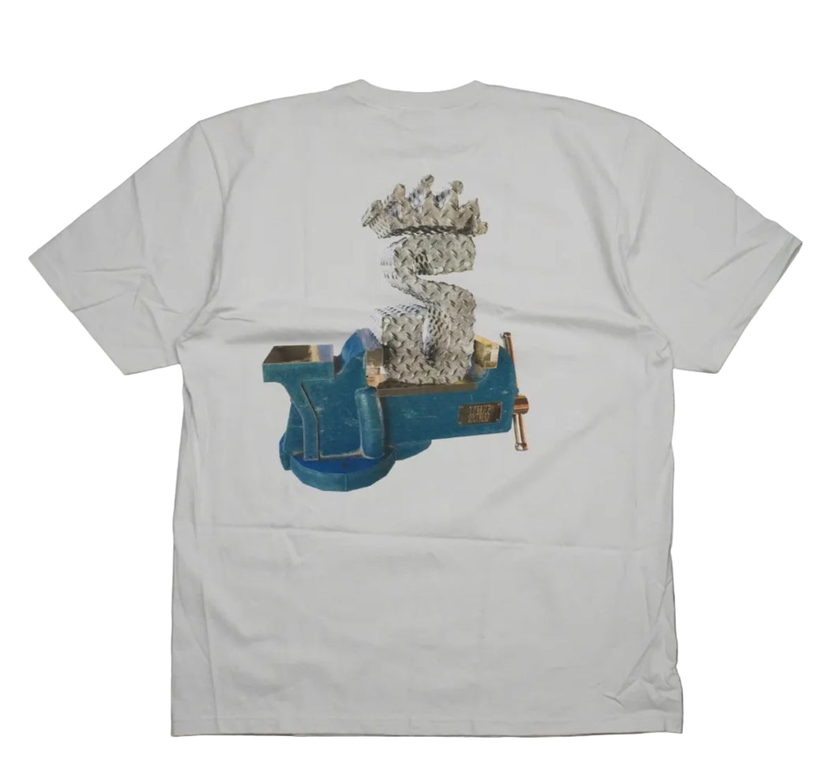 Brand new Stussy Tuff Stuff Fog T-Shirt, back view