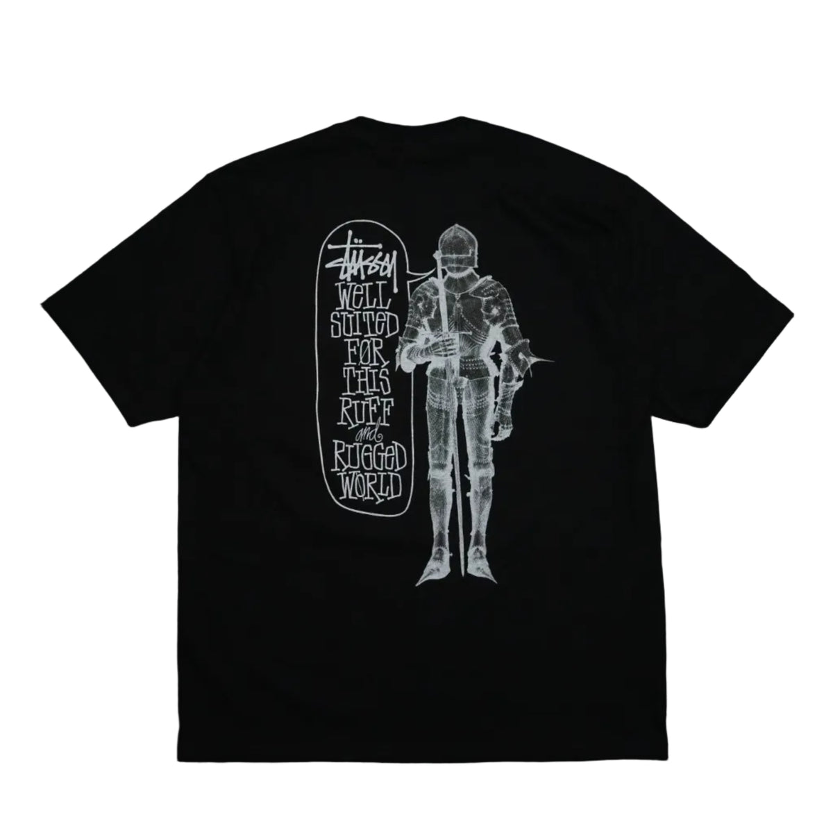 Brand new Stussy Well Suited Black T-Shirt, back view