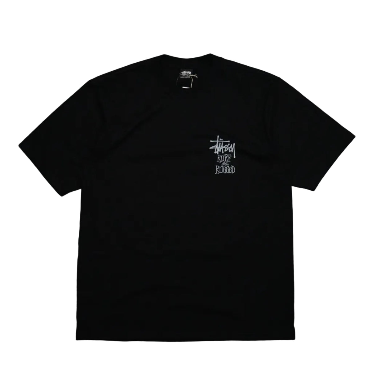 Brand new Stussy Well Suited Black T-Shirt 1905081 in black, front view