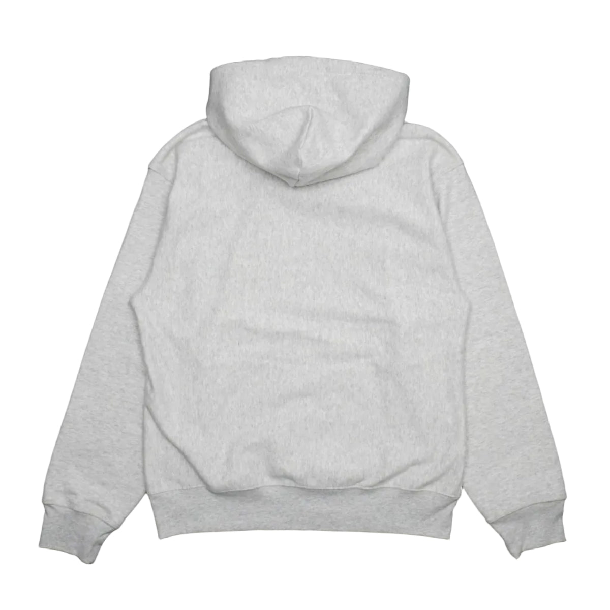 Brand new Stussy Worker Light Grey Hoodie in cotton, back view