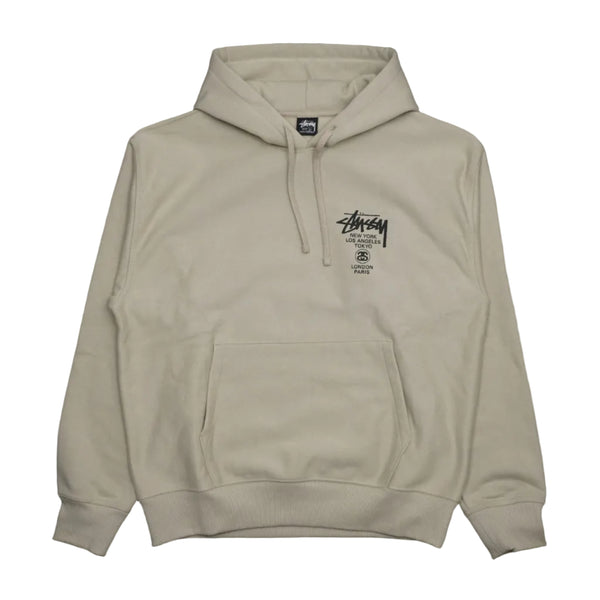 Stussy World Tour Khaki Green Hoodie