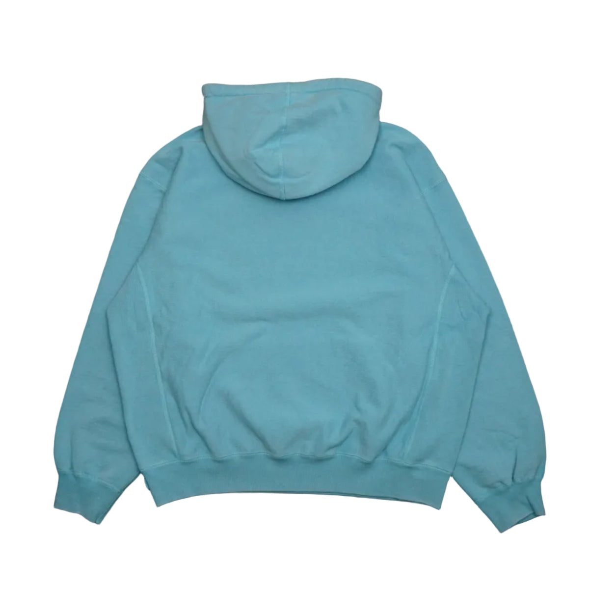 Brand new Supreme Arabic Logo hoodie in light blue, plain back view