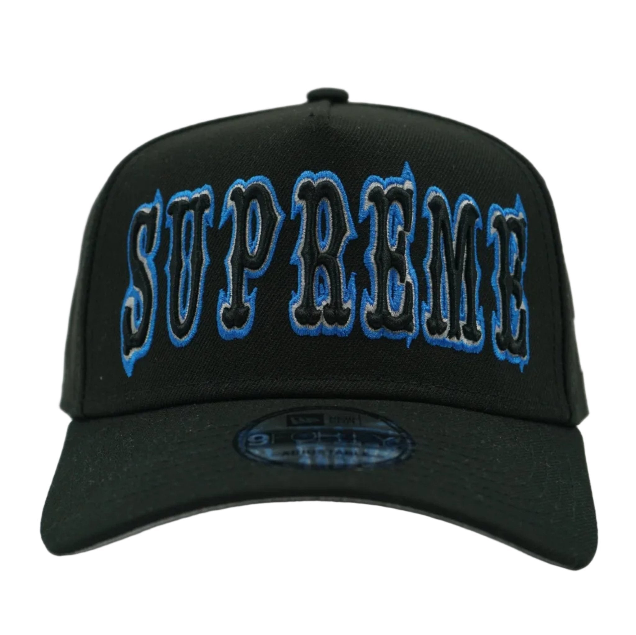 Supreme Gothic Outline Adjustable New Era 59Fifty Fitted Black Cap