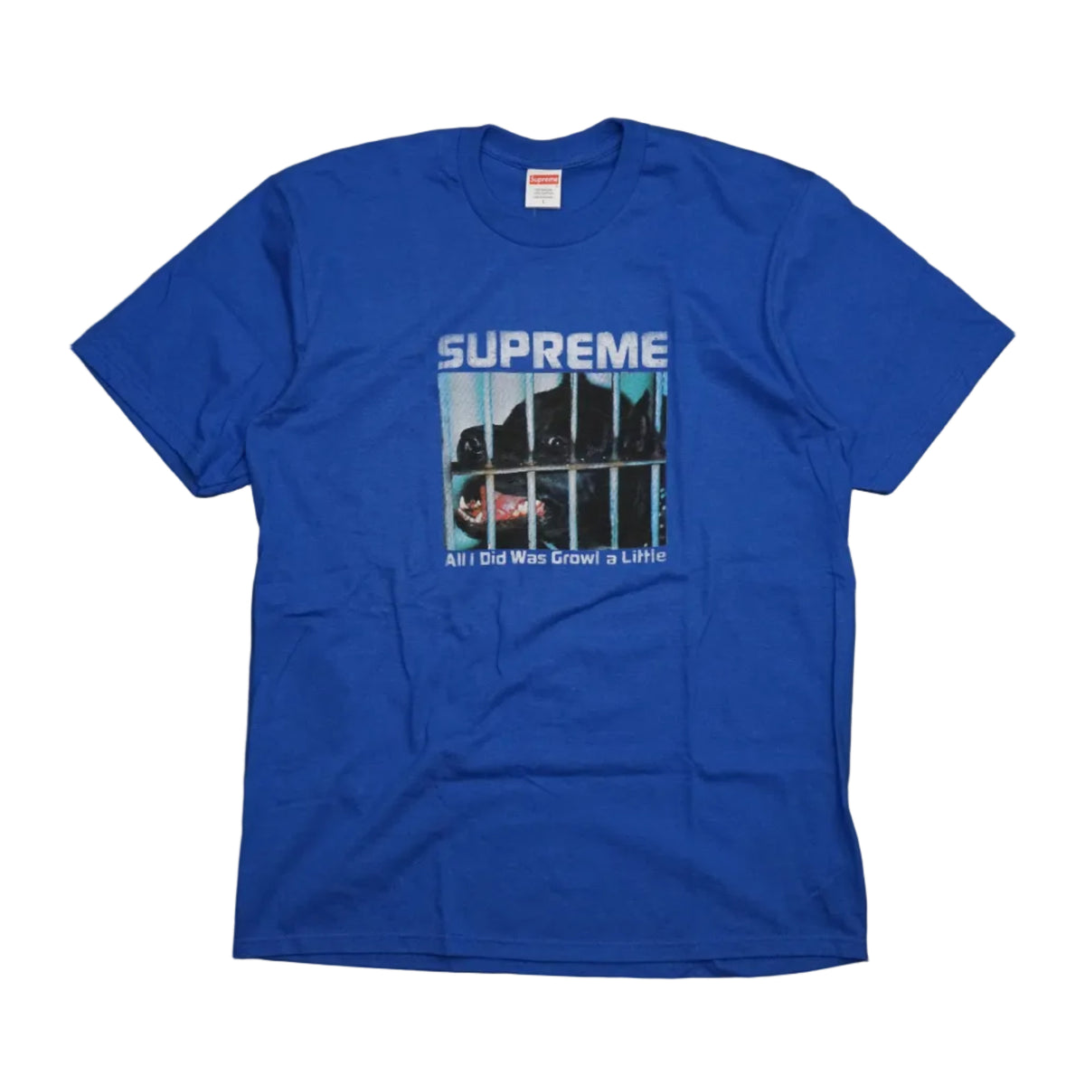 Brand new Supreme Growl Royal T-Shirt FW26T5, front view