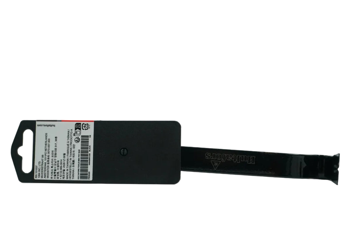 Brand new Supreme Hultafors Tools Mini Black Pry Bar with Supreme and Hultafors branding, detail view