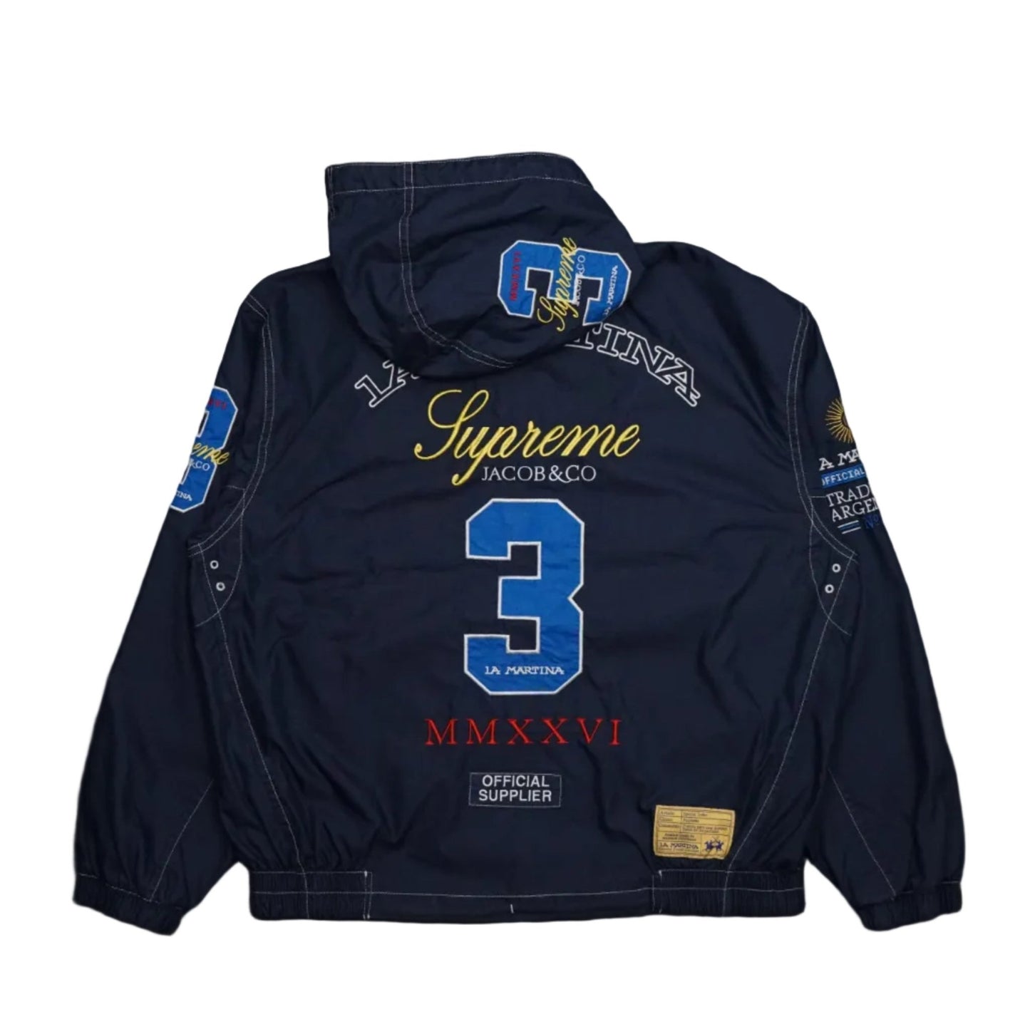 Supreme La Martina Lightweight Hooded Blue Jacket - Supreme - SecondPlace