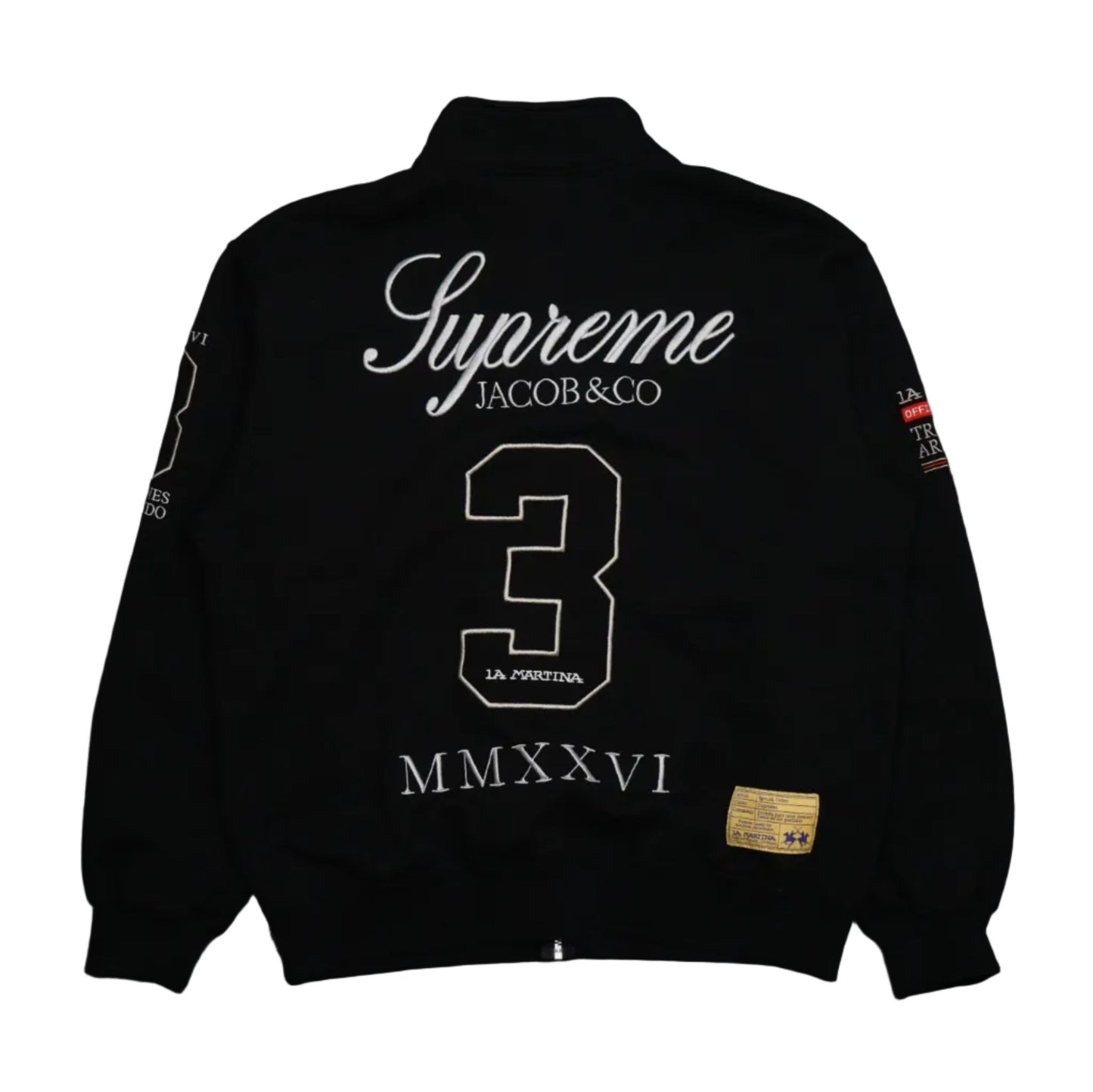 Supreme La Martina Zip Up Sweatshirt Black - Supreme - SecondPlace