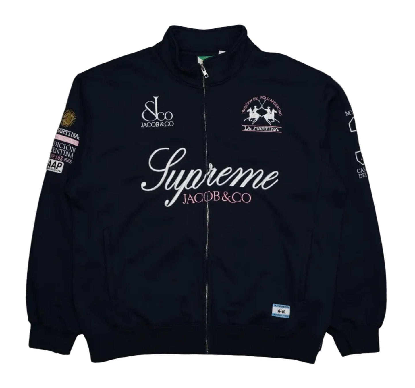 Supreme La Martina Zip Up Sweatshirt Navy - Supreme - SecondPlace