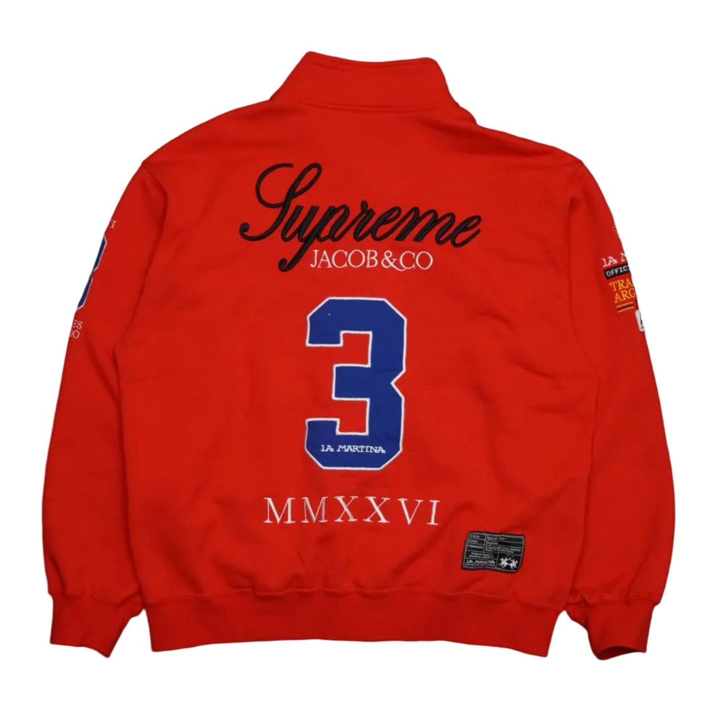 Supreme La Martina Zip Up Sweatshirt Red - Supreme - SecondPlace