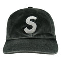 Supreme Pigment Coated S Logo 6-Panel Black Cap